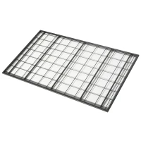 PawHut Folding Design Heavy Duty Metal Dog Cage Crate & Kennel with Removable Tray and Cover, & 4 Locking Wheels, Indoor/Outdoor 49"(m-12)