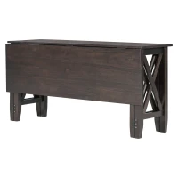 6-Piece Dining Room Set, Solid Wood Foldable Table with 4 Chairs and Bench, Space-Saving Design, 60"x36" Table, Espresso(m-13)