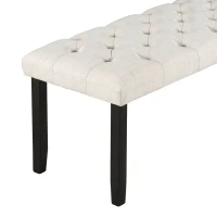 6-Piece Farmhouse Dining Table Set, 72''L x 42''W x 30''H Wood Rectangular Table with 4 Upholstered Chairs and Bench, Ergonomic Design, Espresso(m-11)