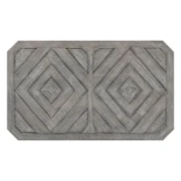 6-Piece Rubber Wood Dining Table Set with Beautiful Wood Grain Pattern, Solid Wood Veneer, Soft Cushions, and H-Shaped Support Legs, 60"L x 36"W x 30.3"H, Gray(m-12)