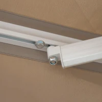 Outsunny 8'x7' Retractable Awning, Manual Patio Sun Shade, Weather-Resistant Outdoor Canopy, Khaki(m-8)