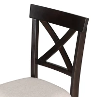 6-Piece Counter Height Dining Table Set with Shelf, 4 Chairs and Bench, High-Density Foam Cushions, MDF and Melaleucar Wood, 60''L x 29.5''W x 36''H, Espresso(m-9)