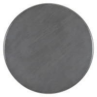 5-Piece Retro Round Dining Table Set with Curved Trestle Legs, Upholstered Chairs, and Solid Wood Frame, 44”Lx44”Wx30.2”H, Dark Gray(m-12)