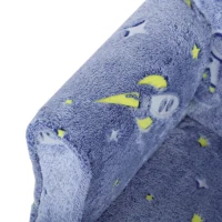 Qaba Toddler Chair with Luminous Universe Design, Wooden Frame, for 18-36 Months, Blue(m-9)