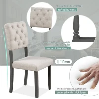 6-Piece Dining Table and Chair Set with Special-Shaped Legs, Foam-Covered Seat Backs & Cushions, Retro Pine Veneer, Gray(m-6)