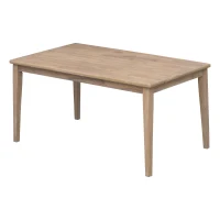 6-Piece Dining Set, Includes Dining Table, 4 Upholstered Chairs & Bench, Rubber Wood Legs, MDF Tabletop, 60''L x 36''W x 30''H, Natural Wood Wash(m-12)