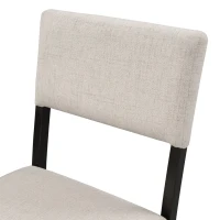 Vinsetto 5-Piece Kitchen Dining Table Set with Bottom Shelf and 4 Upholstered Chairs, 42"Lx42"Wx30"H Table, Contemporary Style, Espresso Finish, Espresso(m-9)