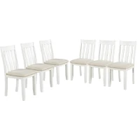 Retro Style 7-Piece Dining Table Set with Extendable Table, 6 Upholstered Chairs, Solid Wood Legs, and Distressed Finish, 54"-70"L x 36"W x 30"H, Brown+White(m-9)