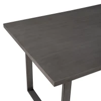 6-Piece Solid Wood Dining Room Set with Rectangular Table, 4 Chairs, and Bench, High-Density Cushions, 60''L x 35.8''W x 30.3''H, Gray(m-12)