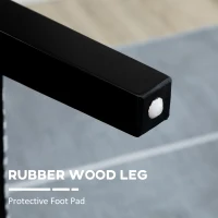 HOMCOM Armless Accent Chair for Bedroom, Upholstered Slipper Side Chair for Living Room with Wood Legs, Grey(m-5)