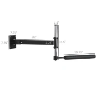 Soozier Wall Mount Reflex Bar Trainer, MMA Boxing Speed Trainer with Punching Boxing Bar, Height Adjustable, Black(m-3)