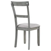 Vinsetto 5-Piece Dining Table Set, Industrial Wooden Kitchen Table and 4 Chairs with Cushioned Seats, 35"x35"x30", Gray(m-9)