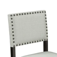 5-Piece Counter Height Dining Set, Wooden Table and 4 Cushioned Chairs with Nail Head Trim, Ergonomic Design, 52"L x 27"W x 36.3"H, Espresso(m-9)