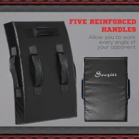 Soozier Boxing Pad, Kick Shield, Curved Muay Thai Kicking Pad, Great for MMA, Taekwondo, Krav Maga, Martial Arts, Karate(m-4)