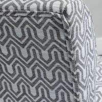 HOMCOM Armless Accent Chair for Bedroom, Upholstered Slipper Side Chair for Living Room with Wood Legs, Grey(m-10)