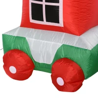 HOMCOM 11' Long Lighted Christmas Inflatable Train Santa Claus Indoor Outdoor(m-9)