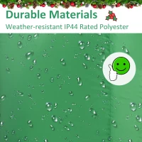 HOMCOM 11' Long Lighted Christmas Inflatable Train Santa Claus Indoor Outdoor(m-5)