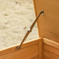 PawHut 55.5" Rabbit Hutch Outdoor, Large Chicken Coop Bunny Cage Indoor with Openable Roof, Slide-Out Tray, Ramp, for Rabbits and Small Animals, Orange(m-10)