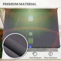 Outsunny 6.6'x5' Manual Retractable Patio Awning Window Door Sun Shade Deck Canopy Shelter Water Resistant UV Protector Grey(m-5)