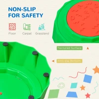 Outsunny 8pcs Balance Beam for Kids, 4 Sensory Pads and 4 Beams with Non-slip Surface & Bottom, Stackable Stepping Stones Kids for Boys Girls 3-6 Years, Multicoloured(m-6)