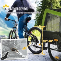 Aosom Dog Bike Trailer with Suspension System, Hitch, Pet Bicycle Trailer for Medium Dogs with 20" Wheels, Storage Pockets, Safey Leash, Reflectors, Flag, Green(m-6)