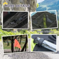 Aosom Dog Bike Trailer with Suspension System, Hitch, Pet Bicycle Trailer for Medium Dogs with 20" Wheels, Storage Pockets, Safey Leash, Reflectors, Flag, Green(m-8)