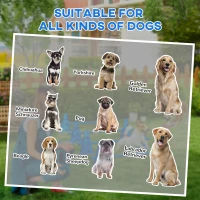 PawHut 39''L Set of 4 Dog Agility Hurdle Cone Set for Large Medium Small Size Dog, Agility Training Equipment 8 Cones 4 Rods Starter Kit with Carrying Bag, Blue(m-7)