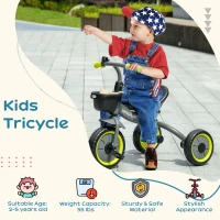 Qaba Tricycle for Kids Age 2-5, Toddler Bike for Children, Yellow(m-4)