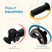 Qaba 3-Wheel Recreation Ride-On Toddler Bike with Bell for Children Indoor / Outdoor, Pink(m-6)