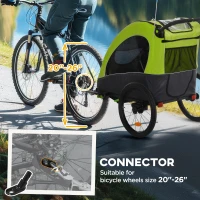 Aosom Bike Trailer for Kids 3 In1 Foldable Child Jogger Stroller Baby Stroller Transport Carrier with Shock Absorber System Rubber Tires Adjustable Handlebar Kid Bicycle Trailer Green and Gray(m-7)