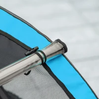 Aosom 3-in-1 Bike Trailer for Kids, Running Stroller with 2 Seats, Jogging Cart with 5-Point Harness, Storage Units, Blue(m-9)