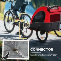 Aosom Bike Trailer for Kids 3 In1 Foldable Child Jogger Stroller Baby Stroller Transport Carrier with Shock Absorber System Rubber Tires Adjustable Handlebar Kid Bicycle Trailer Red and Grey(m-7)