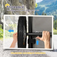 Aosom 2-in-1 Pet Bike Trailer for Small Dogs with Safety Leash, Road-Visibility Bicycle Stroller, Weather-Strong Bike Wagon Trailer Sidecar Attachment, Bicycle Wagon, Red(m-6)