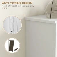 HOMCOM Narrow Shoe Cabinet with Open Shelf and 2 Flip Drawers for 10 Pairs of Shoes, for Entryway, Hallway, White(m-7)