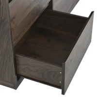 Vinsetto Mid-Century Modern 9-Drawer Dresser, Dark Walnut Finish, Scratch Resistant, Smooth Metal Runners, Dark Brown(m-8)