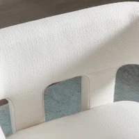 Contemporary Fabric Upholstered Accent Chair with Solid Wood Frame, Comfortable Seating, and 330 lbs Weight Capacity, 24.8" x 20.9" x 30.1", Beige(m-7)