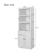 Vinsetto Queen Size Murphy Wall Bed with Side Cabinet, Dual Piston System, Built-in USB Ports, and Ample Storage Shelves, Rustic White(m-4)