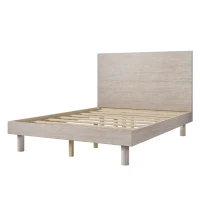 Vinsetto Modern Solid Wood Platform Bed Frame, Full Size, Minimalist Design, Easy Assembly, No Box Spring Needed, 450 lbs Weight Capacity, Stone Gray(m-5)