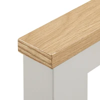 Vinsetto Country Style Solid Queen Size Platform Bed with Oak Top, No Box Spring Needed, , 500 lbs Weight Capacity, Gray(m-7)