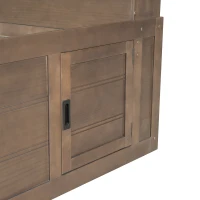 Vinsetto Twin Size Captain DayBed with Trundle, Storage Bookcase Headboard, and Three Drawers for Kids and Teens, MDF and Solid Pine Wood Frame, Walnut(m-8)