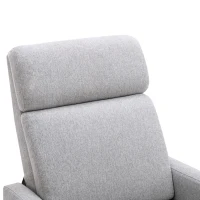 Set of Two Wood-Framed Upholstered Recliner Chairs with Adjustable Backrest, Thick Seat Cushion, and Retractable Footrest for Home Theater and Living Room, 62"D, Gray(m-7)