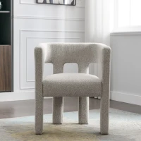Contemporary Fabric Upholstered Accent Chair with Solid Wood Frame, Linen Upholstery, and 330 lbs Weight Capacity, 24.8" x 20.9" x 30.1", Gray(m-1)