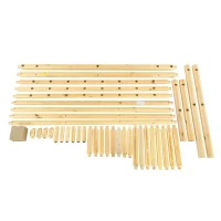 Vinsetto Farmhouse Log Bed Frame King, Rustic Solid Pine Cylinder Construction, Fits Mattresses and Box Springs, Natural Finish, Natural(m-6)