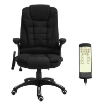 Vinsetto Reclining Massage Office Chair, Executive Office Chair with High Back, Swivel Wheels, Black(m-13)