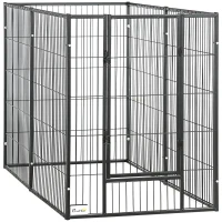 PawHut 6 Panel 32.5" - 59" x 40" Dog Playpen, Heavy Duty Pet Playpen for Indoor Outdoor, Small Medium and Large Dogs(m-11)