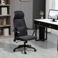 Vinsetto Office Chair High Back, Ergonomic Mesh Computer Chair Executive Task Chair with Massage Lumbar Support & Headrest Rocking(m-8)