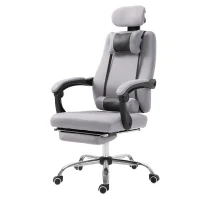 Vinsetto Ergonomic Executive High Back Office Chair with Footrest,Lumbar Support,Grey(m-14)