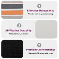 49" PE Wicker Porch Swing with Chains, 2-Seater Hanging Bench, All Weather Design, Removable Cushions and Pillows, 48.81" x 23.03" x 21.25", Beige+Black(m-6)