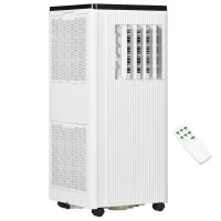 HOMCOM 8000 BTU Smart WiFi Portable Air Conditioner, Remote Control for Rooms up to 215 Sq. Ft., Energy Efficient, White(m-9)