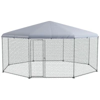 PawHut 17.1 ft x 15.7 ft Chicken Run for 19-25 Chickens with Cover(m-10)